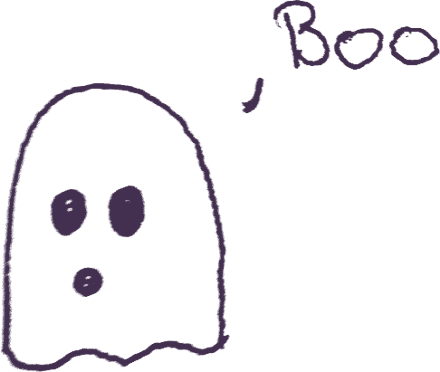 Original hand-drawn Boo ghost
